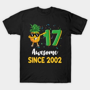 17th Birthday Pineapple Dabbing 17 Years Old T-Shirt